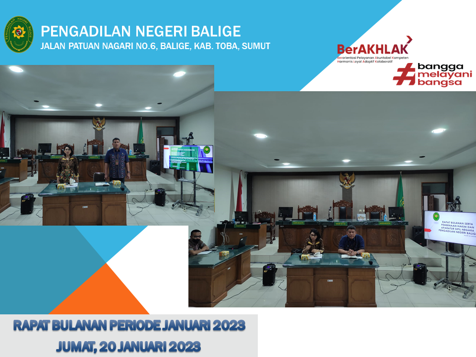 RAPAT BULANAN PERIODE JANUARI 2023